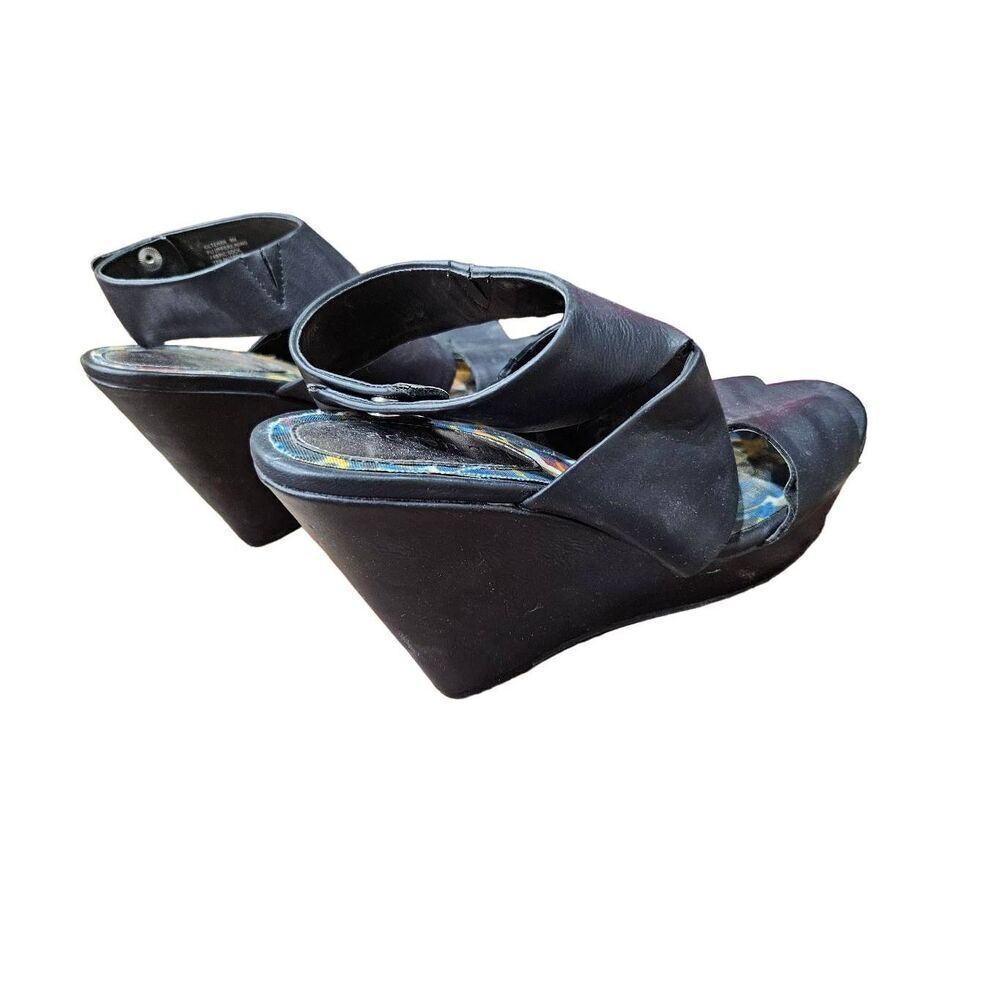 Madden Girl Black Wedge Sandals - Picture 9 of 13